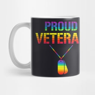 Proud Veteran Lgbt Q Gay Pride Dog Tag Military Soldier Mug